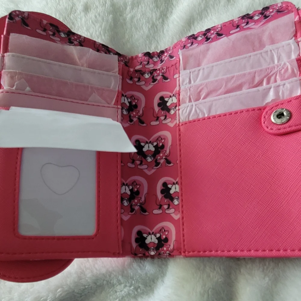 NWT-Disney Loungefly Pink Heart Wallet - Picture 6 of 12